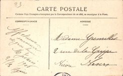 POSTAL Hyeres de la VENDIMIA una esquina del jardín público