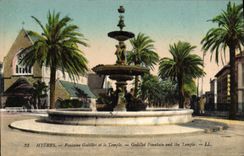 CPA Hyeres Fontaine Godillot et le Temple