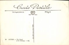 POSTAL Hyeres de la VENDIMIA La Chapelle de la ermita