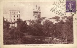 VINTAGE POSTCARD San Salvadour the Hotel and the Castle