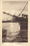 VINTAGE POSTCARD Toulon Commercial Port Boat