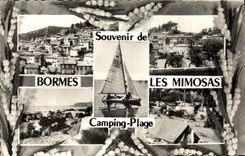 MODERN CARD Bormes the Mimosas Camp-site Beach
