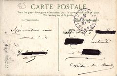 VINTAGE POSTCARD Toulon the Monument of Defense