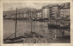 VINTAGE POSTCARD Toulon the Port Boats