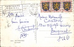 VINTAGE POSTCARD Holy Tropez the Port Boat