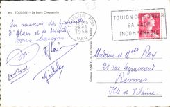 MODERN CARD Toulon the Port Twilight Boat