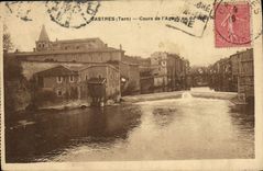 VINTAGE POSTCARD Castres Course of Agout