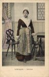 CPA Lothringerin Lorraine Femme Folklore