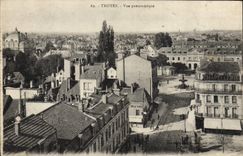 VINTAGE POSTCARD Troyes Panoramic View