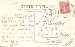 VINTAGE POSTCARD Bar On Paddle the Paddle close to the Marchat Bridge