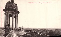VINTAGE POSTCARD Troyes the Bell-tower of the Cathedral