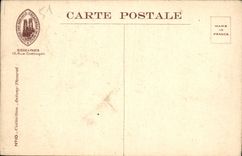 VINTAGE POSTCARD Rheims Cathedrale Site of the statue of the church Dimensions Western southern pink