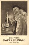 CPA Champagne Moet Chandon Pierrot
