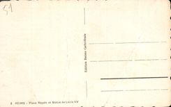 VINTAGE POSTCARD Rheims Places Royal And Rules Of Louis XV