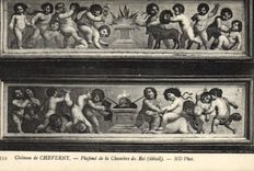 CPA Cheverny Plafond De La Chambre Du Roi Detail Chateau