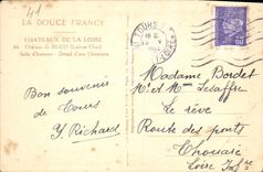 CPA Blois Salle D'honneur Detail d'une cheminee Chateau