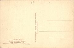 VINTAGE POSTCARD Large Hotel Of Vast Rozier terrace on the Tarn