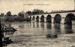 CPA Agen Le Pont De Pierre