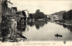 VINTAGE POSTCARD Epinal the Moselle And the Street Of Alsace Seen Of the Course