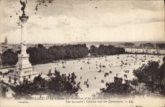 CPA Bordeaux La Colonne Des Girondins Et Les Quinconces