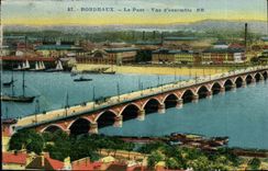 CPA Bordeaux Le Pont Vue D'Ensemble