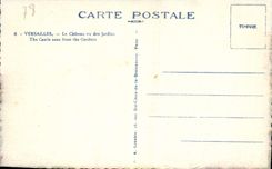 VINTAGE POSTCARD Versailles the Castle Seen Of the Gardens