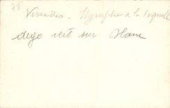 VINTAGE POSTCARD Park Of Versailles Numphe