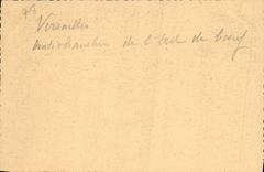 VINTAGE POSTCARD Versailles Anteroom of the eye of ox