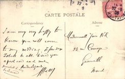 POSTAL Versalles de la VENDIMIA los furnishs grandes del salón de Trianon del castillo para la reina de Victoria en 1846