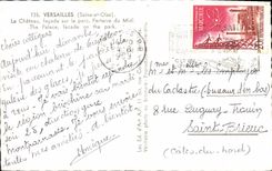 MODERN CARD Versailles the Castle Frontage On the Park Floor of the South