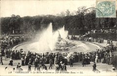 VINTAGE POSTCARD Versailles the Basin De Latone One Day Of Large water