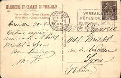 VINTAGE POSTCARD Versailles Castle Floor of water Groups children