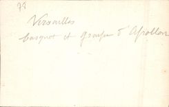 VINTAGE POSTCARD Versailles Thicket and group of Apollo