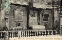 VINTAGE POSTCARD Versailles the Castle Room has to sleep of Louis XIV