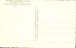 VINTAGE POSTCARD Versailles Gardens Of the Palate Basin of Ceres Gone of the Summer