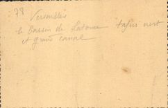 VINTAGE POSTCARD Versailles the basin of Latone green Carpet and the large basin