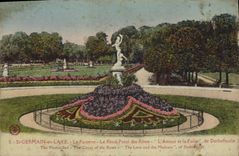 CPA St Germain en Laye Le Rond Point des Roses L'amour et la folie de Darbefeuille