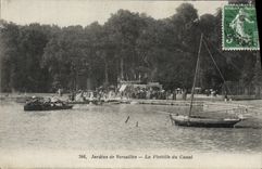VINTAGE POSTCARD Versailles the Flotilla of the Canal Boat