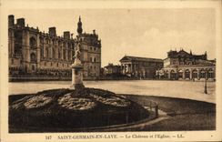 CPA Saint Germain En Laye Le Chateau et l'Eglise