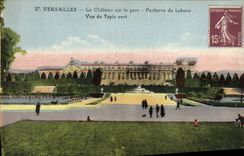 VINTAGE POSTCARD Versailles the Castle on the Park Floor of Latone Seen of the green carpet