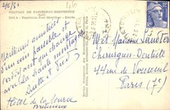 VINTAGE POSTCARD Castle of Castelnau Bretenoux Foundation Jean Monlierat Entered