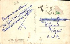 CPA Rocamadour Le Roche et le Chateau En bas le nouvel Hotel