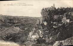 VINTAGE POSTCARD Rocamadour Seen of Hospitalet