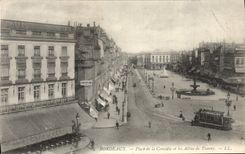CPA Bordeaux Place de la Comedie et les Allees de Tourny