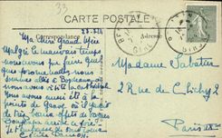 VINTAGE POSTCARD Bordeaux the Street Vital Charts arrows of the cathedral