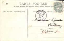 VINTAGE POSTCARD Bordeaux Ruins Of the Old Palate Gallien Lion