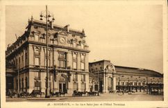 CPA Bordeaux La Gare Saint Jean et L'Hotel Terminus