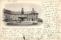 CPA Bordeaux La Fontaine des Trois Graces Place de la Bourse 