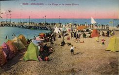 CPA Arcachon La Plage et la Jetee Thiers