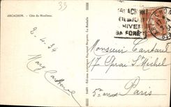 VINTAGE POSTCARD Arcachon Dimensions of Moulleau